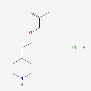 molecular formula C11H22ClNO B1424524 4-{2-[(2-Methyl-2-propenyl)oxy]ethyl}piperidine hydrochloride CAS No. 1219980-82-1