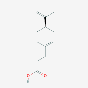 molecular formula C12H18O2 B14245306 3-[(4R)-4-prop-1-en-2-ylcyclohexen-1-yl]propanoic acid CAS No. 216487-10-4