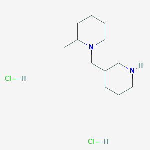 molecular formula C12H26Cl2N2 B1424532 2-Methyl-1-(3-piperidinylmethyl)piperidine dihydrochloride CAS No. 1211474-71-3