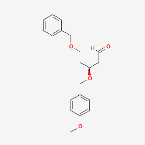 molecular formula C20H24O4 B14245325 Pentanal, 3-[(4-methoxyphenyl)methoxy]-5-(phenylmethoxy)-, (3S)- CAS No. 215160-79-5