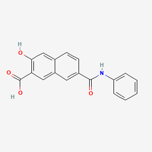 molecular formula C18H13NO4 B14245330 2-Naphthalenecarboxylic acid, 3-hydroxy-7-[(phenylamino)carbonyl]- CAS No. 205522-30-1