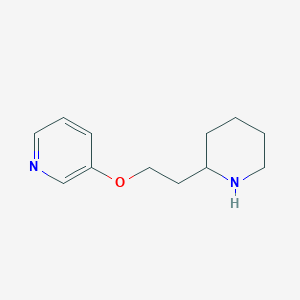 molecular formula C12H18N2O B1424542 3-[2-(2-piperidinyl)ethoxy]Pyridine CAS No. 475144-82-2