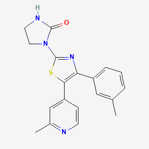 1-[4-(3-Methylphenyl)-5-(2-methyl-4-pyridyl)-1,3-thiazol-2-YL]imidazolidin-2-one