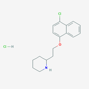 molecular formula C17H21Cl2NO B1424580 2-{2-[(4-Chloro-1-naphthyl)oxy]ethyl}piperidine hydrochloride CAS No. 1220032-23-4