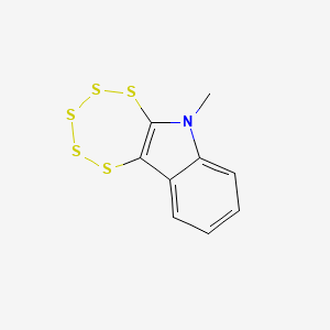 6H-1,2,3,4,5-Pentathiepino[6,7-b]indole, 6-methyl-