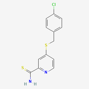 4-[(4-Chlorophenyl)methylsulfanyl]pyridine-2-carbothioamide