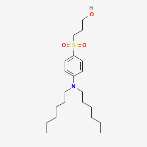 3-[4-(Dihexylamino)benzene-1-sulfonyl]propan-1-ol