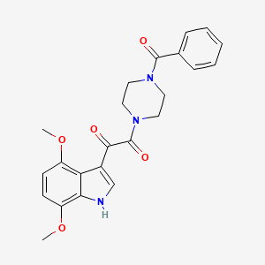 Piperazine, 1-benzoyl-4-[(4,7-dimethoxy-1H-indol-3-yl)oxoacetyl]-