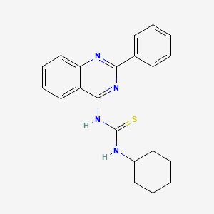 Thiourea, N-cyclohexyl-N'-(2-phenyl-4-quinazolinyl)-