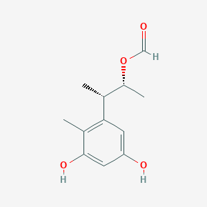 molecular formula C12H16O4 B14245857 (2R,3S)-3-(3,5-Dihydroxy-2-methylphenyl)butan-2-yl formate CAS No. 412332-88-8