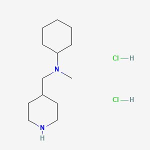 molecular formula C13H28Cl2N2 B1424588 n-Methyl-n-(4-piperidinylmethyl)cyclohexanamine dihydrochloride CAS No. 1220017-02-6