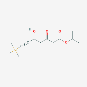 molecular formula C13H22O4Si B14245906 6-Heptynoic acid, 5-hydroxy-3-oxo-7-(trimethylsilyl)-, 1-methylethyl ester CAS No. 189879-26-3