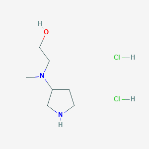 molecular formula C7H18Cl2N2O B1424592 2-[Methyl(3-pyrrolidinyl)amino]-1-ethanol dihydrochloride CAS No. 1219957-28-4