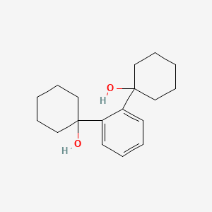 molecular formula C18H26O2 B14246082 Cyclohexanol, 1,1'-(1,2-phenylene)bis- CAS No. 500206-24-6