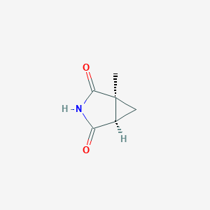 molecular formula C6H7NO2 B142462 (1S,5R)-1-Methyl-3-azabicyclo[3.1.0]hexane-2,4-dione CAS No. 148236-92-4