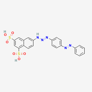 6-[(2E)-3-{4-[(E)-Phenyldiazenyl]phenyl}triaz-2-en-1-yl]naphthalene-1,3-disulfonic acid