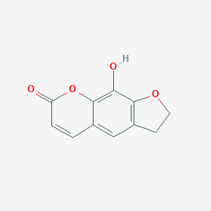 molecular formula C11H8O4 B142464 2,3-Dihydro-9-hydroxy-7H-furo[3,2-g][1]benzopyran-7-one CAS No. 68123-30-8