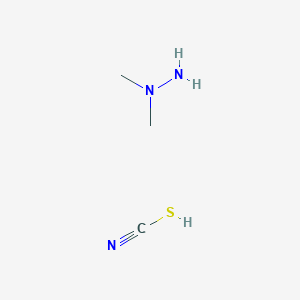 molecular formula C3H9N3S B14246500 1,1-Dimethylhydrazine;thiocyanic acid CAS No. 496924-23-3