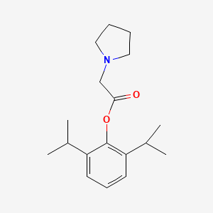 [2,6-Di(propan-2-yl)phenyl] 2-pyrrolidin-1-ylacetate