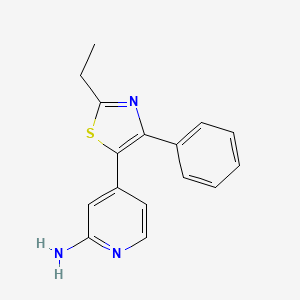 4-(2-Ethyl-4-phenyl-1,3-thiazol-5-yl)pyridin-2-amine