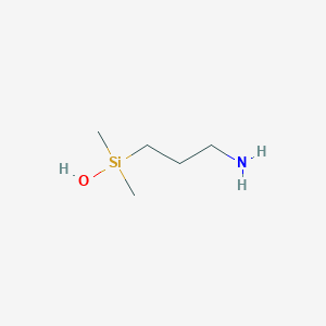 molecular formula C5H15NOSi B14246698 Silanol, (3-aminopropyl)dimethyl- CAS No. 180051-45-0