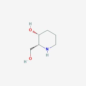 molecular formula C6H13NO2 B14246737 (2R,3R)-2-(Hydroxymethyl)piperidin-3-ol CAS No. 325700-01-4