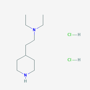 molecular formula C11H26Cl2N2 B1424681 n,n-Diethyl-2-(4-piperidinyl)-1-ethanamine dihydrochloride CAS No. 106594-18-7