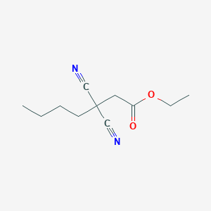 Heptanoic acid, 3,3-dicyano-, ethyl ester