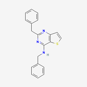 molecular formula C20H17N3S B14246922 N,2-Dibenzylthieno[3,2-D]pyrimidin-4-amine CAS No. 214416-76-9