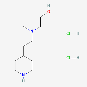 molecular formula C10H24Cl2N2O B1424693 2-{Methyl[2-(4-piperidinyl)ethyl]amino}-1-ethanol dihydrochloride CAS No. 1220018-11-0