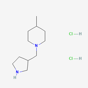 molecular formula C11H24Cl2N2 B1424694 盐酸4-甲基-1-(3-吡咯烷基甲基)哌啶 CAS No. 1219963-71-9