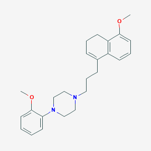 molecular formula C25H32N2O2 B142470 4-(3-(1,2-Dihydro-8-methoxynaphthalen-4-yl)-n-propyl)-1-(2-pyridyl)piperazine CAS No. 153526-67-1