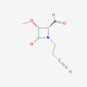 2-Azetidinecarboxaldehyde, 1-(3-butynyl)-3-methoxy-4-oxo-, (2R,3R)-