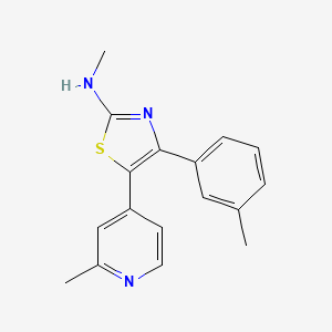 N-methyl-4-(3-methylphenyl)-5-(2-methylpyridin-4-yl)-1,3-thiazol-2-amine