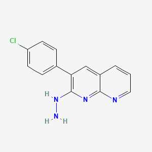 molecular formula C14H11ClN4 B14247123 [3-(4-Chlorophenyl)-1,8-naphthyridin-2-yl]hydrazine CAS No. 500148-54-9