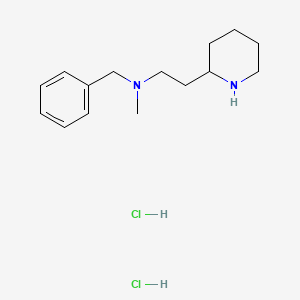 molecular formula C15H26Cl2N2 B1424723 n-Benzyl-n-methyl-2-(2-piperidinyl)-1-ethanamine dihydrochloride CAS No. 1219980-74-1