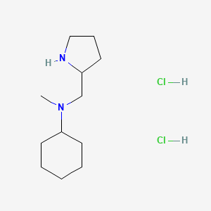 molecular formula C12H26Cl2N2 B1424726 n-Methyl-n-(2-pyrrolidinylmethyl)cyclohexanamine dihydrochloride CAS No. 1219964-64-3