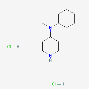 molecular formula C12H26Cl2N2 B1424742 N-cyclohexyl-N-methylpiperidin-4-amine dihydrochloride CAS No. 548769-24-0