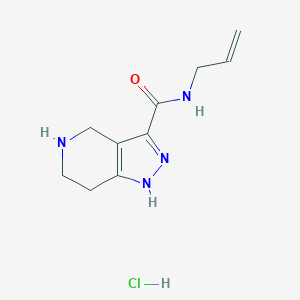 molecular formula C10H15ClN4O B1424748 N-Allyl-4,5,6,7-tetrahydro-1H-pyrazolo[4,3-c]pyridine-3-carboxamide hydrochloride CAS No. 1220037-00-2