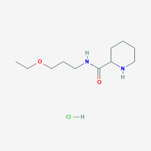 molecular formula C11H23ClN2O2 B1424751 N-(3-Ethoxypropyl)-2-piperidinecarboxamide hydrochloride CAS No. 1236261-14-5