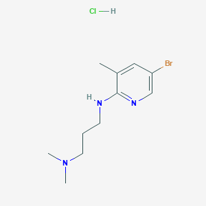 molecular formula C11H19BrClN3 B1424764 N1-(5-Bromo-3-methyl-2-pyridinyl)-N3,N3-dimethyl-1,3-propanediamine hydrochloride CAS No. 1220017-52-6