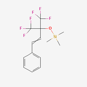 Trimethyl{[1,1,1-trifluoro-4-phenyl-2-(trifluoromethyl)but-3-en-2-yl]oxy}silane