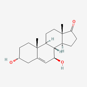 molecular formula C19H28O3 B14247770 (3R,7R,8R,9S,10R,13S,14S)-3,7-dihydroxy-10,13-dimethyl-1,2,3,4,7,8,9,11,12,14,15,16-dodecahydrocyclopenta[a]phenanthren-17-one CAS No. 502849-03-8