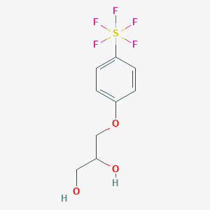 molecular formula C9H11F5O3S B1424788 3-(4-(Pentafluorosulfanyl)phenoxy)propane-1,2-diol CAS No. 1272542-22-9