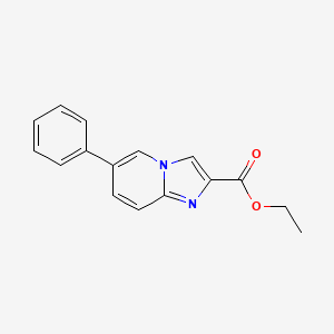 molecular formula C16H14N2O2 B1424789 Ethyl 6-phenylimidazo[1,2-a]pyridine-2-carboxylate CAS No. 1173694-01-3
