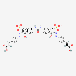 3-[[4-[(E)-2-carboxyethenyl]phenyl]diazenyl]-7-[[6-[[4-[(E)-2-carboxyethenyl]phenyl]diazenyl]-5-hydroxy-7-sulfonatonaphthalen-2-yl]carbamoylamino]-4-hydroxynaphthalene-2-sulfonate