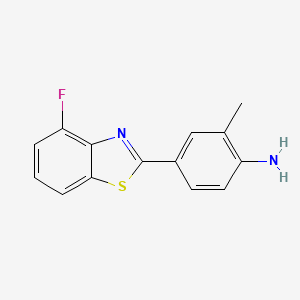 molecular formula C14H11FN2S B14248006 Benzenamine, 4-(4-fluoro-2-benzothiazolyl)-2-methyl- CAS No. 328087-12-3