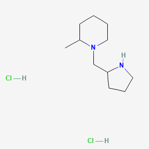 molecular formula C11H24Cl2N2 B1424804 2-甲基-1-(2-吡咯烷基甲基)哌啶二盐酸盐 CAS No. 1220027-14-4