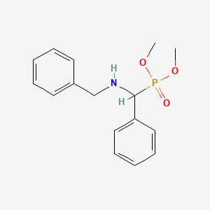 molecular formula C16H20NO3P B14248042 Phosphonic acid, [phenyl[(phenylmethyl)amino]methyl]-, dimethyl ester CAS No. 192868-43-2