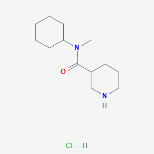 molecular formula C13H25ClN2O B1424805 N-Cyclohexyl-N-methyl-3-piperidinecarboxamide hydrochloride CAS No. 1220033-53-3